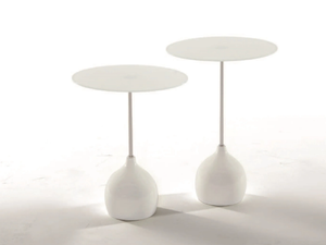 ADACHI - Round glass high side table _ Tonin Casa